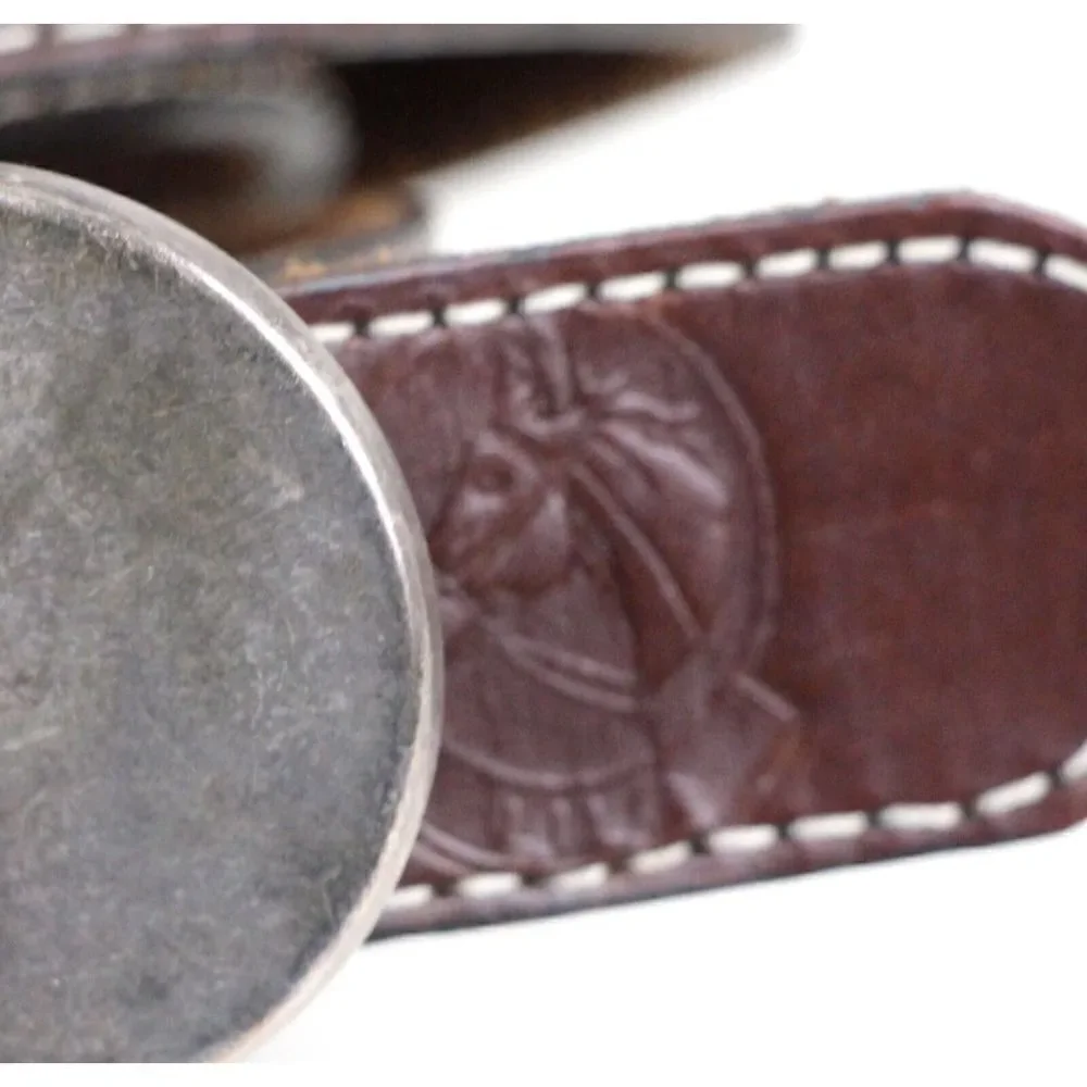 Lilo Espana SADDLE BROWN LEATHER Horse Bit 1 1/8